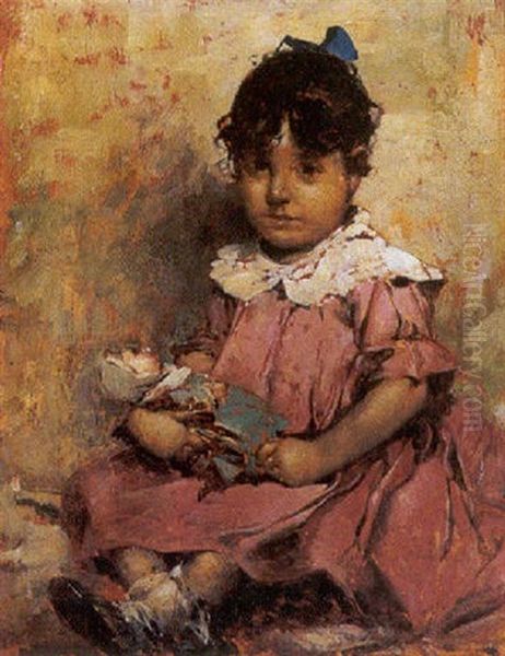 Bambina In Rosa by Roberto Fontana