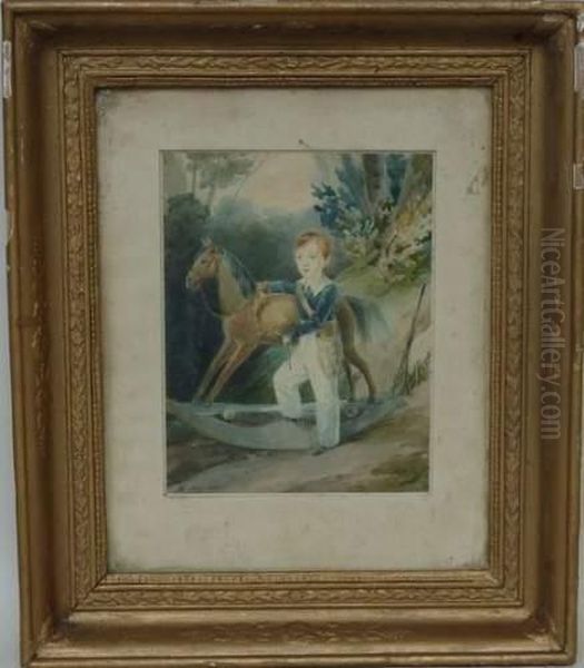 Representant Un Jeune Garcon Oil Painting by Charles Hippolyte Aubry