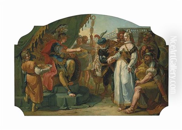 The Continence Of Scipio Oil Painting by Francesco Salvator Fontebasso