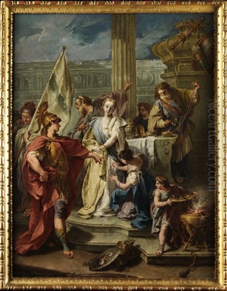 Iphigenie Und Orestes Auf Tauris Oil Painting by Francesco Salvator Fontebasso