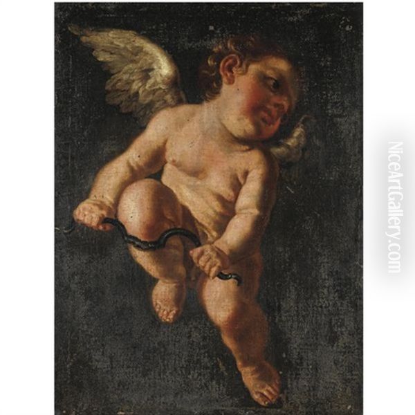 Cupido Oil Painting by Francesco Salvator Fontebasso