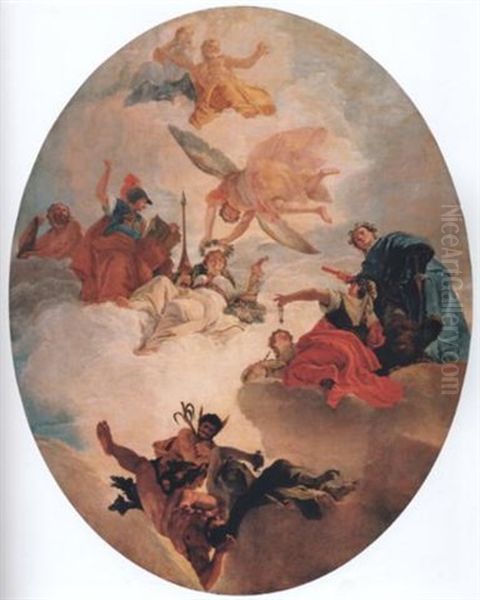 Der Triumph Des Friedens Oil Painting by Francesco Salvator Fontebasso