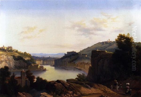 Quai De Saone Vers Vaise by Horace-Antoine Fonville