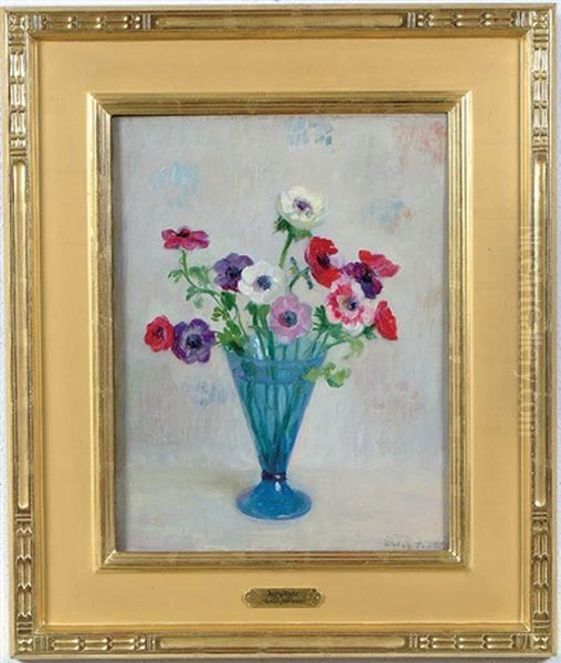 Roman Anemones Oil Painting by Mary Hallock Foote