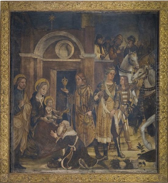 The Adoration Of The Magi Oil Painting by Vincenzo de Foppa