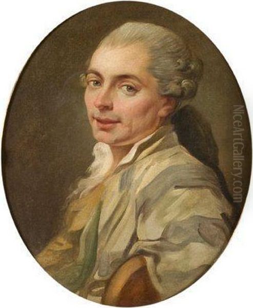 Portrait Du Chevalier De Billaut Oil Painting by Etienne Aubry