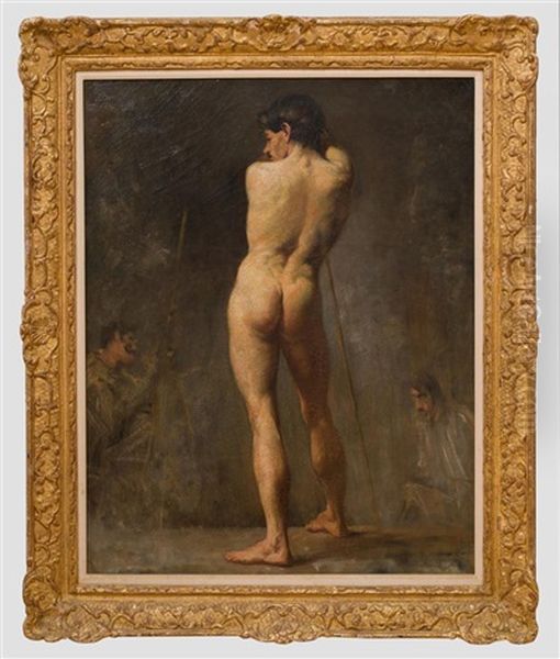 Le Model Oil Painting by Jean-Louis Forain