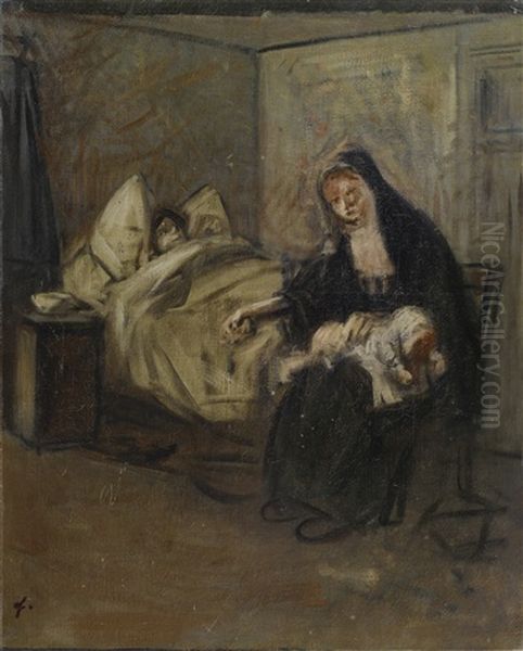 La Toilette Du Bebe Oil Painting by Jean-Louis Forain