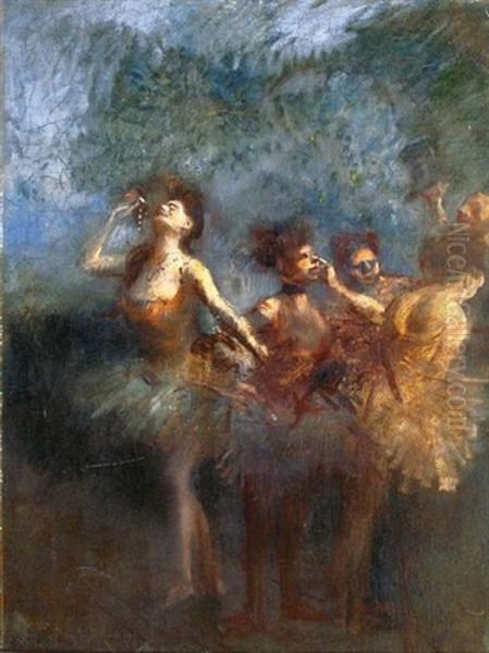 Ballerines Oil Painting by Jean-Louis Forain