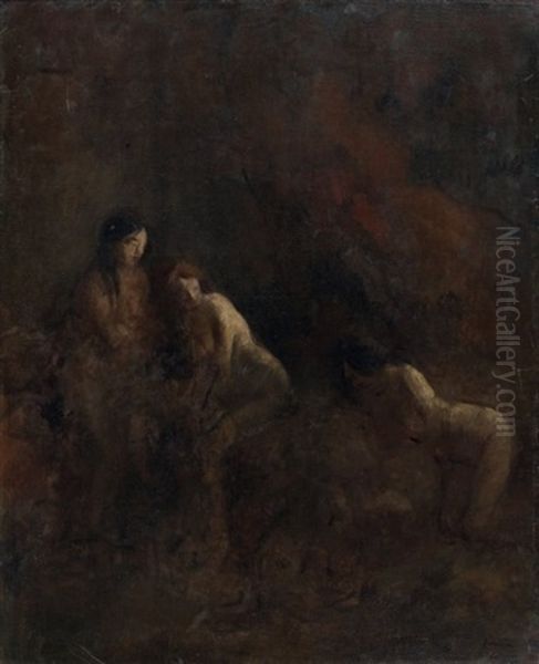 Trois Nus Oil Painting by Jean-Louis Forain