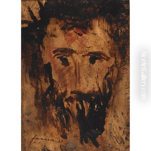 Head Of Christ, Detail For Ecce Homo Oil Painting by Jean-Louis Forain