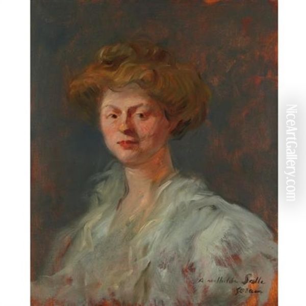 Portrait Of A Lady Oil Painting by Jean-Louis Forain