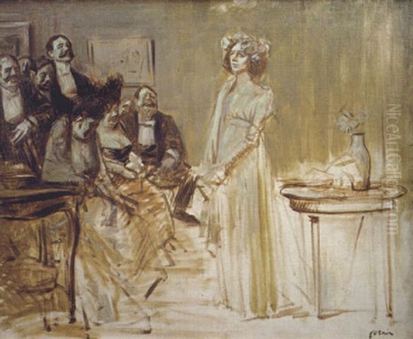 Dans Le Monde Oil Painting by Jean-Louis Forain