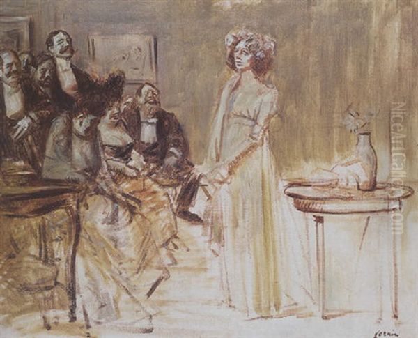 Dans Le Monde Oil Painting by Jean-Louis Forain