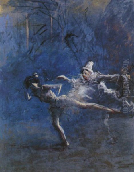 Pajazzo Och Dansos by Jean-Louis Forain