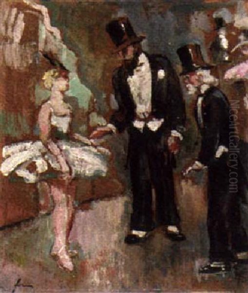 After The Performance Oil Painting by Jean-Louis Forain