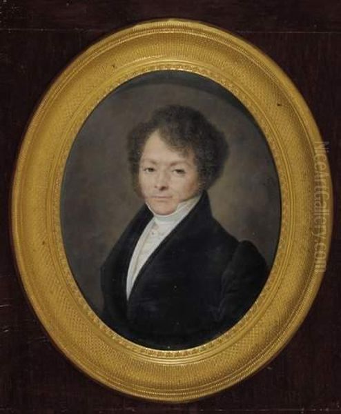 Portrait D'homme Oil Painting by Louis Francois Aubry