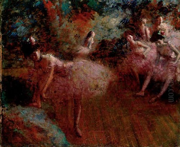 Danseuses En Rose Oil Painting by Jean-Louis Forain