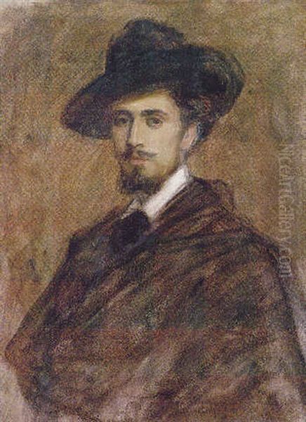 Portrait Of A Man (comte Robert De Montesquiou?) Oil Painting by Jean-Louis Forain