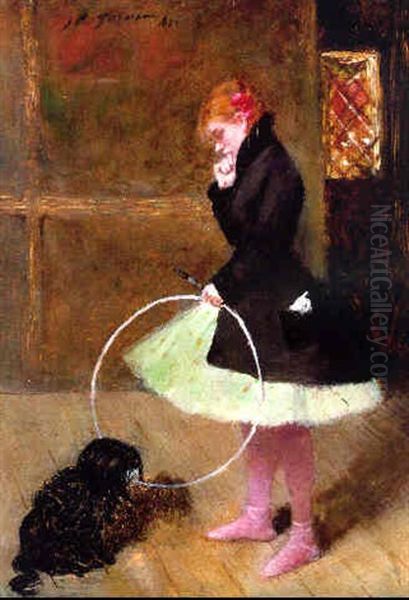 La Danseuse Au Cerceau Oil Painting by Jean-Louis Forain