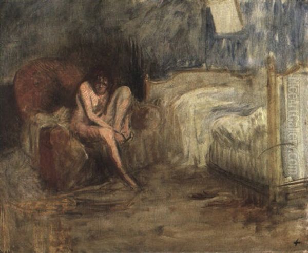 Le Lever Du Lit Oil Painting by Jean-Louis Forain