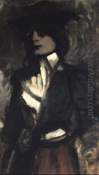 Femme Debout Oil Painting by Jean-Louis Forain