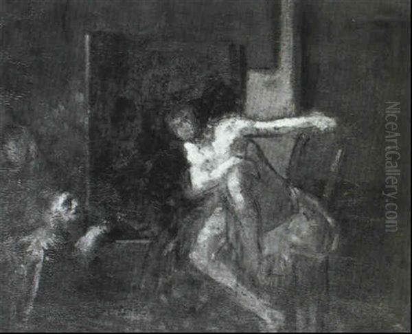 Le Modele Oil Painting by Jean-Louis Forain