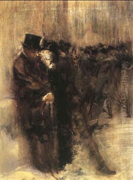 Confidence Dans Les Coulisses De L'opera Oil Painting by Jean-Louis Forain