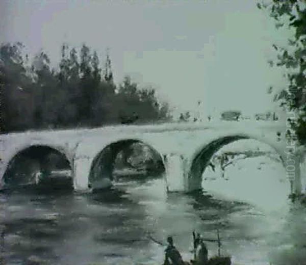 Seine Bridge Oil Painting by Charles Stuart Forbes