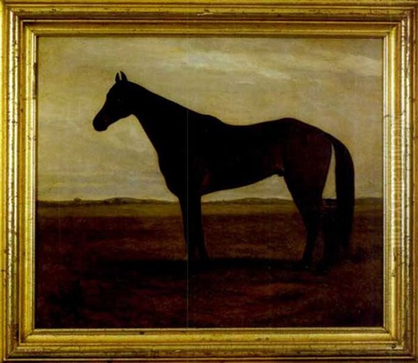 A Study Of A Horse Oil Painting by Edwin C. Forbes