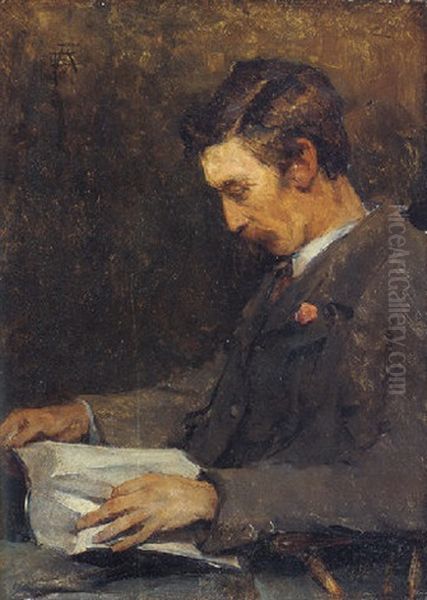 Portrait Of Stanhope Forbes Oil Painting by Elizabeth Adela Forbes