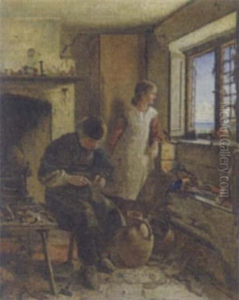 The Cobbler's Daughter Oil Painting by James G. Forbes