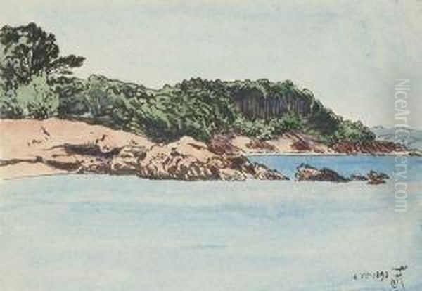 Porquerolles Oil Painting by Jean-Francis Auburtin