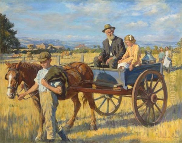 Short Cut Across The Fields Oil Painting by Stanhope Forbes