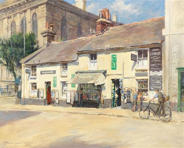 An Old Quarter Of Penzance Oil Painting by Stanhope Forbes