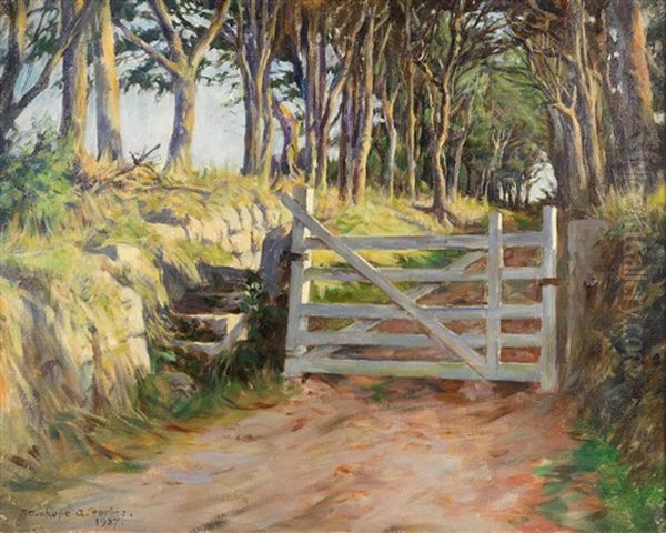 The White Gate Oil Painting by Stanhope Forbes