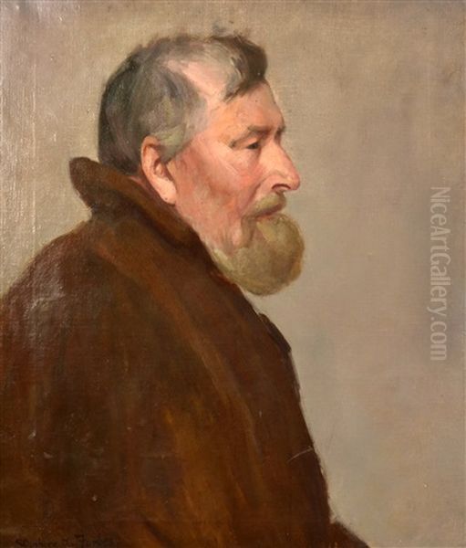 Portrait Of A Bearded Man by Stanhope Forbes