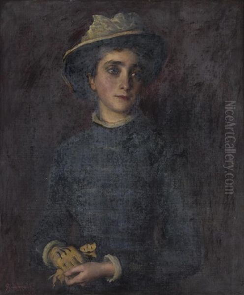 Portrait Of Mrs. Brayshaw Of Stackhouse Oil Painting by Stanhope Forbes