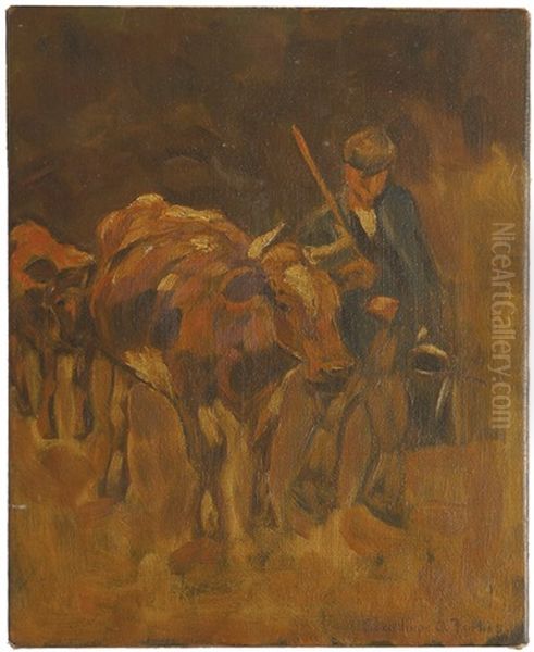 Cattle Drover Oil Painting by Stanhope Forbes