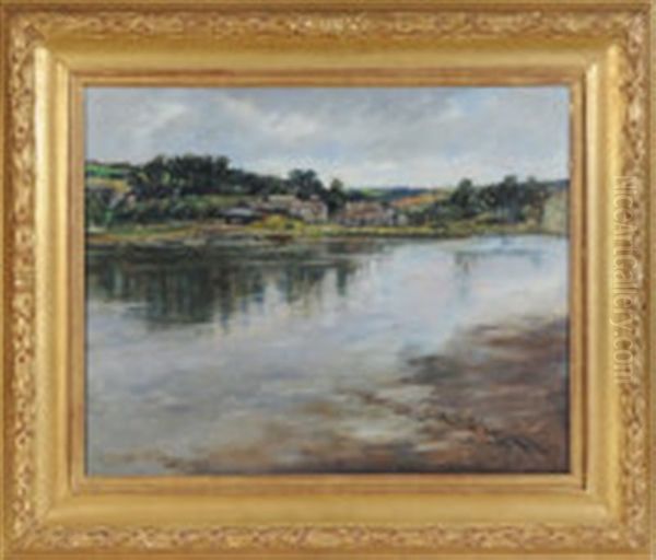 A Cornish Estuary Oil Painting by Stanhope Forbes