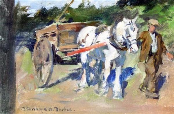 The Road To The Fields Oil Painting by Stanhope Forbes