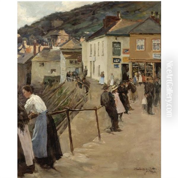 The Harbour At Mousehole Oil Painting by Stanhope Forbes