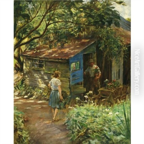 The Potting Shed Oil Painting by Stanhope Forbes