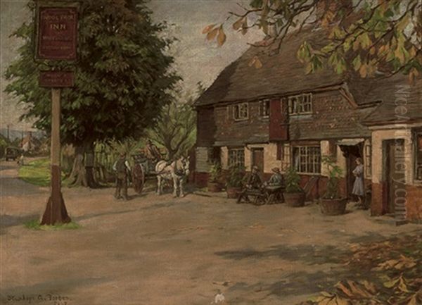 The Woolpack At Yalding Oil Painting by Stanhope Forbes