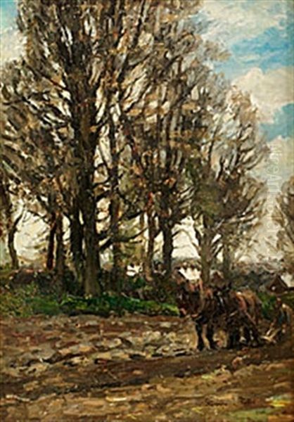 Plojning Oil Painting by Stanhope Forbes