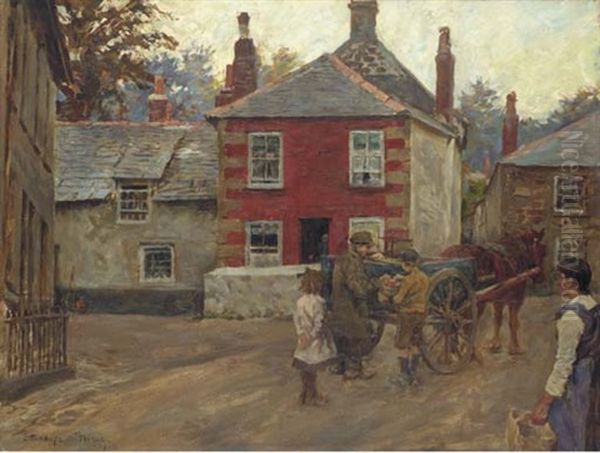 The Fruit Seller Oil Painting by Stanhope Forbes