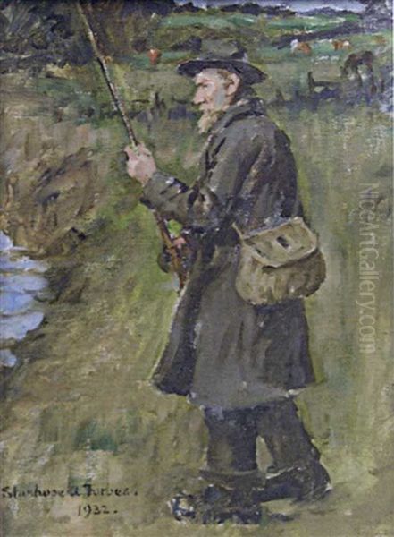 The Angler Oil Painting by Stanhope Forbes