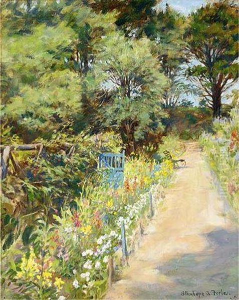 The Garden Path Oil Painting by Stanhope Forbes