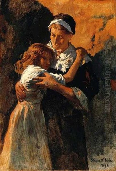 The Embrace Oil Painting by Stanhope Forbes