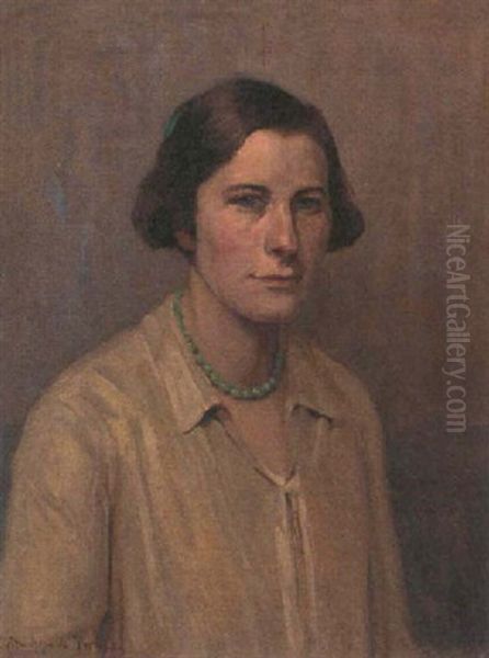 Portrait Of A Woman Oil Painting by Stanhope Forbes